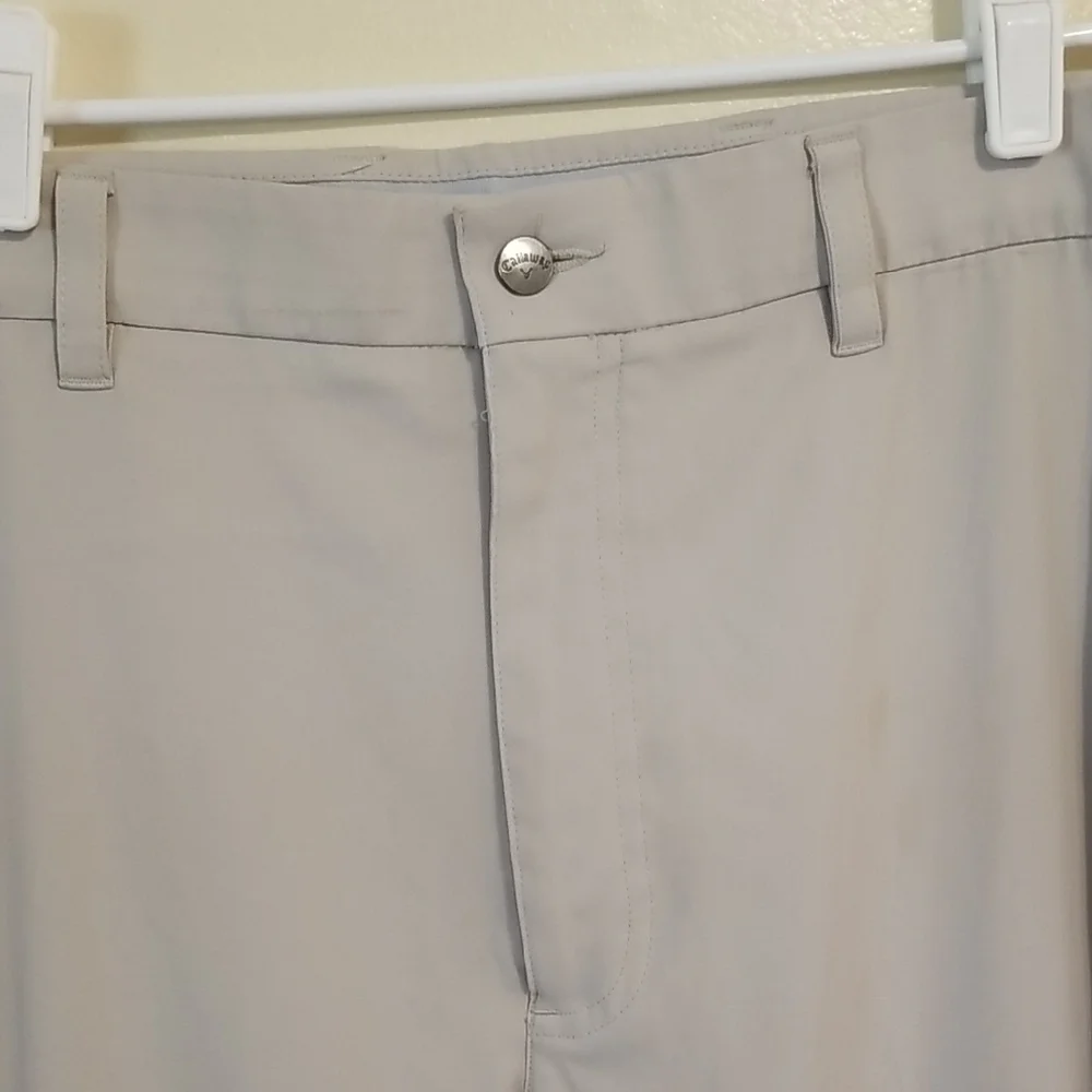 Callaway Men's Lightweight Tan Chino Golf Pants Athletic Wear Golfing Size 36x30